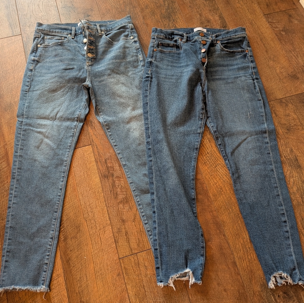 2 pair women's size 8 Ann Taylor jeans EUC